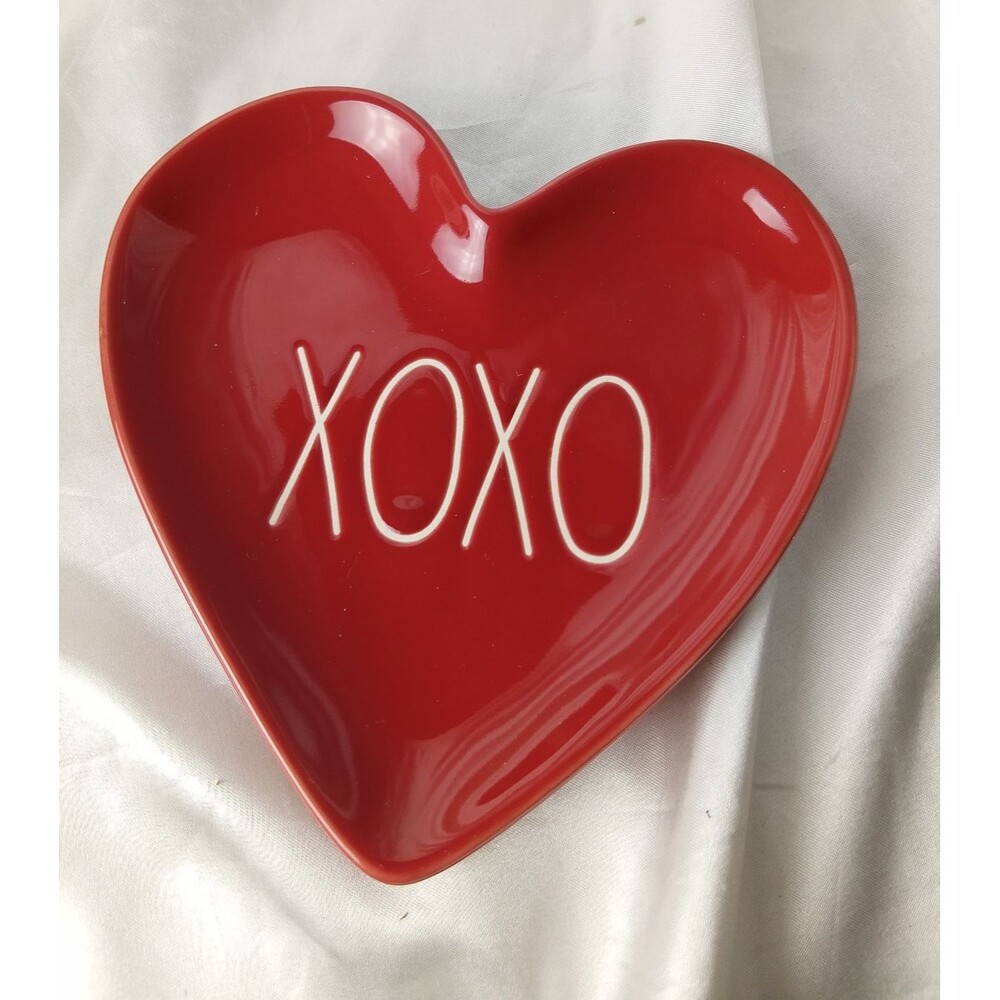 RAE DUNN XOXO RED HEART 6'' TRINKET DISH